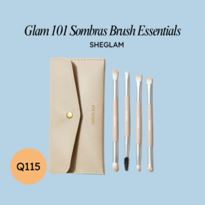 GLAM 101 set de brochas de ojos con estuche de viaje